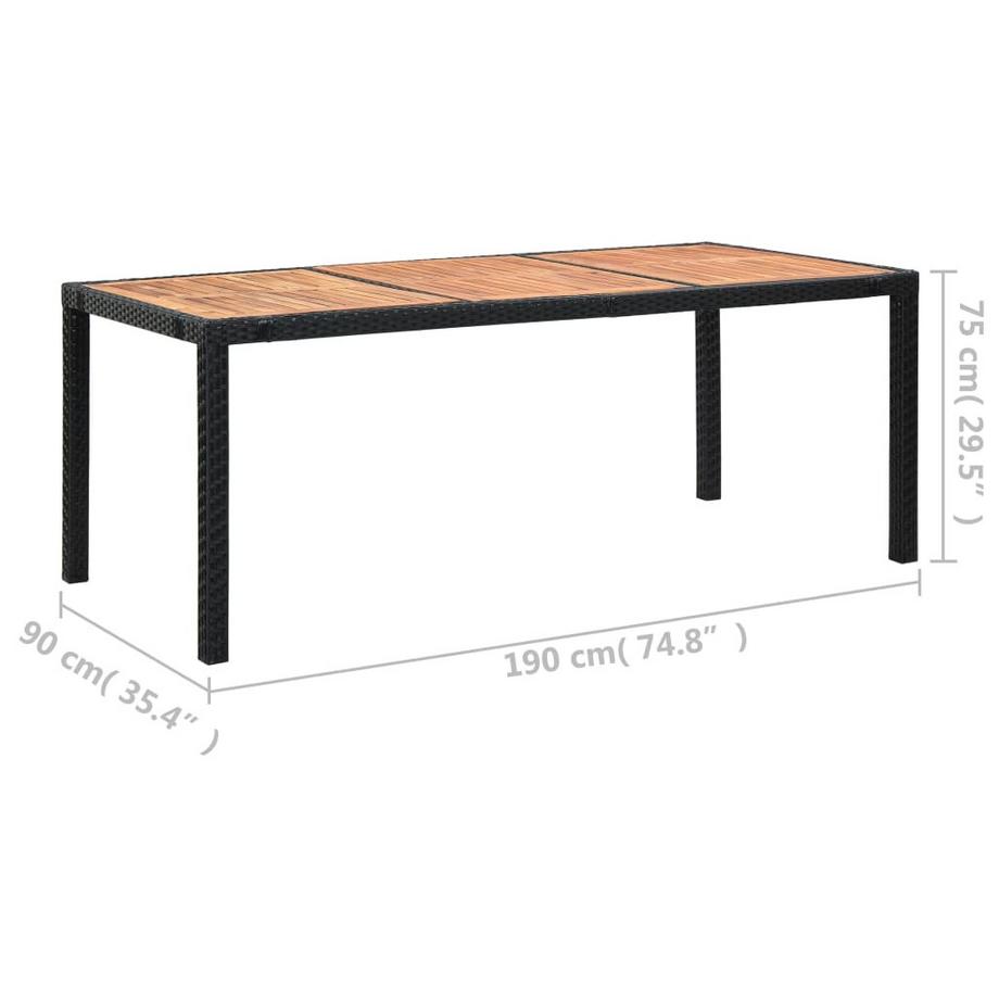 VidaXL set da giardino Polirattan  