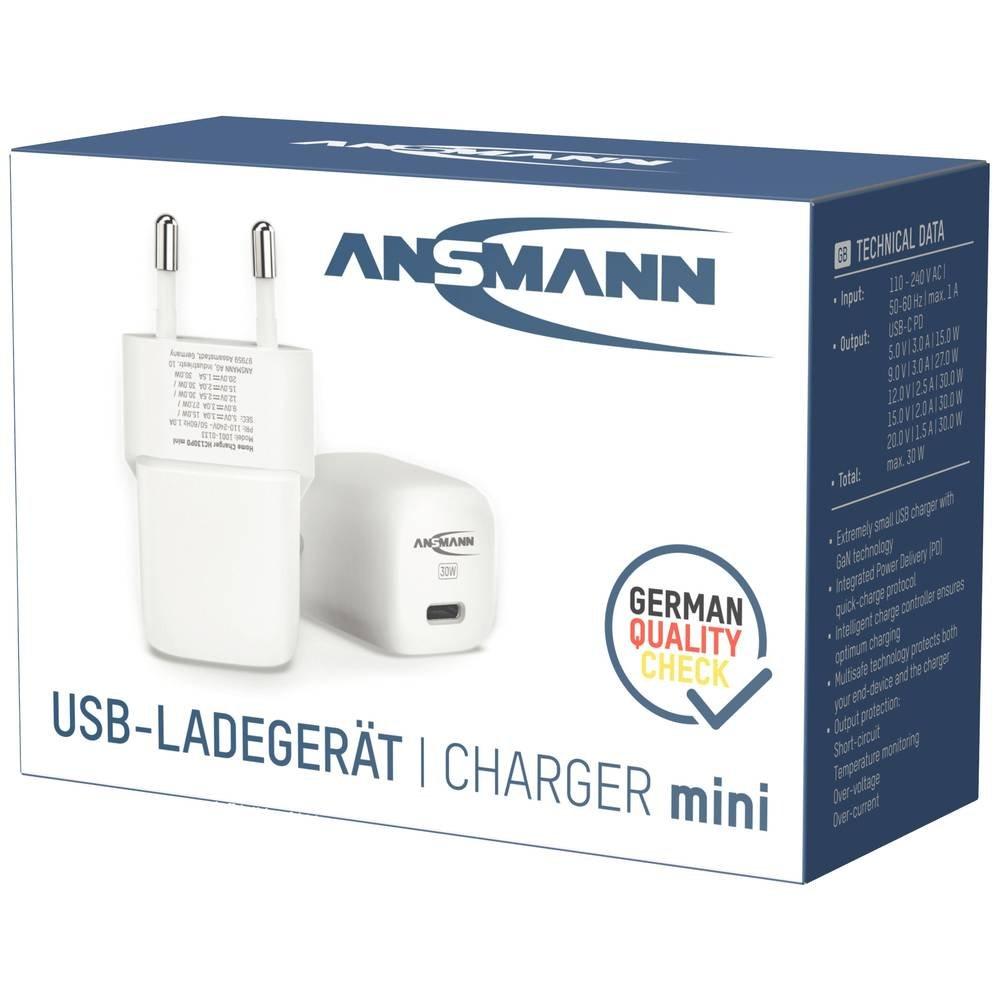 ANSMANN  Chargeur USB Home charger HC130PD-mini 3 A 30 W 1 port 