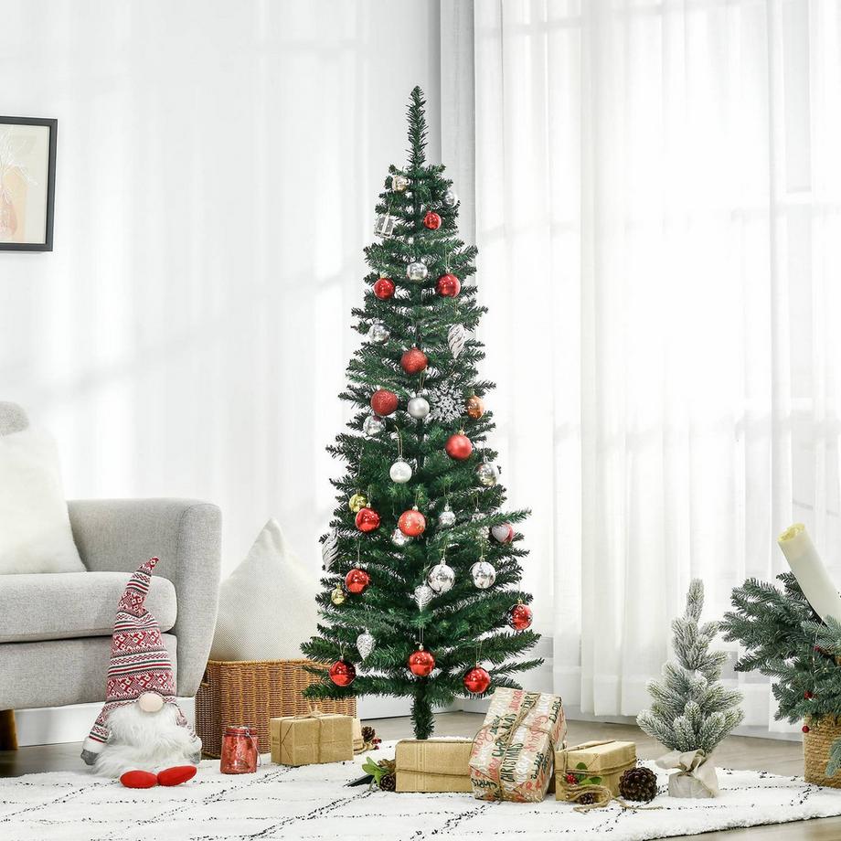 Northio Sapin de Noël 1,5 m sapin artificiel avec support démontable, 294 branches, PVC vert Ø46 cm pour décoration festive  
