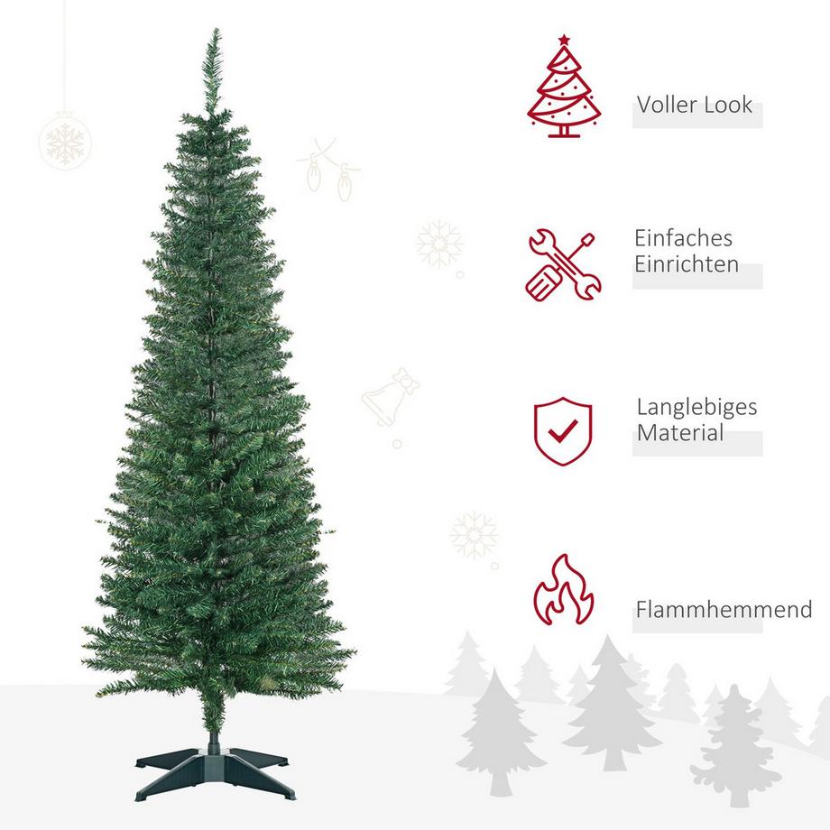 Northio Sapin de Noël 1,5 m sapin artificiel avec support démontable, 294 branches, PVC vert Ø46 cm pour décoration festive  