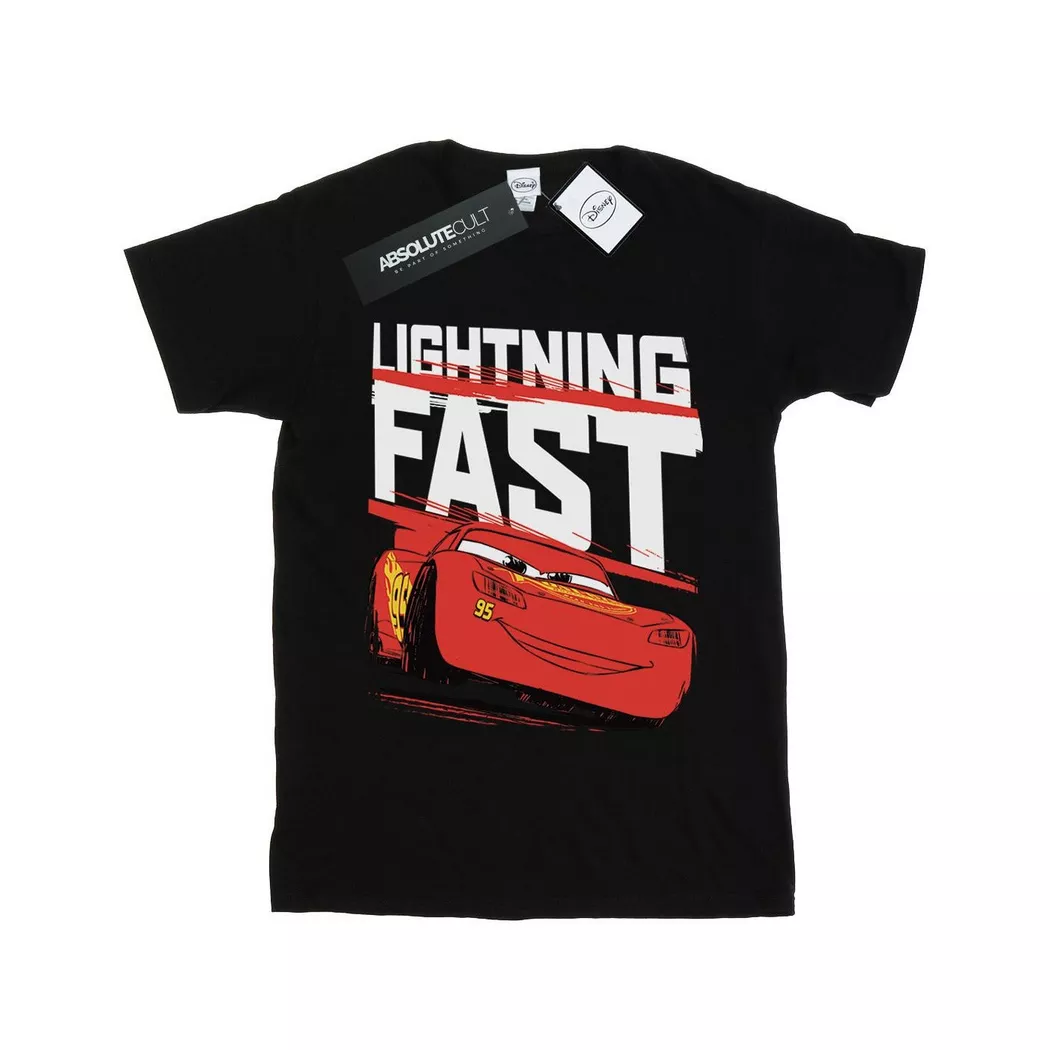 Disney - Cars Lightning Fast TShirt, für Damen, Schwarz, Größe XL