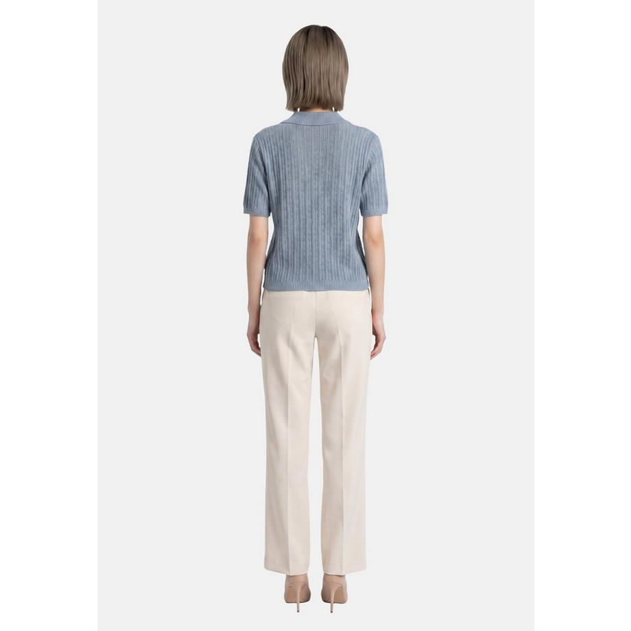 Roberta Rossi Cardigan lavorato a maglia con collo e maniche corte  