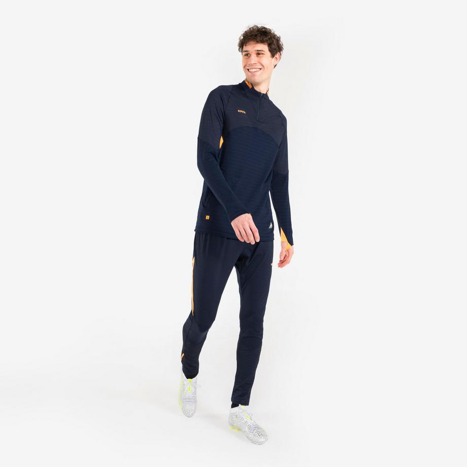 KIPSTA  Felpa uomo calcio mezza zip poliestere 