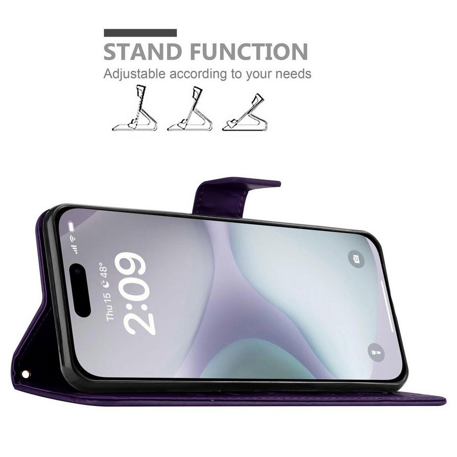 Cadorabo  iPhone 16 Hülle mit Blumen Muster 