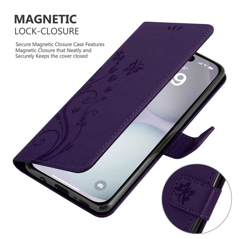 Cadorabo  iPhone 16 Hülle mit Blumen Muster 