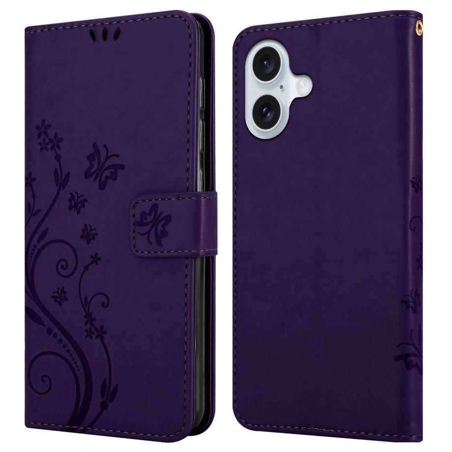 Cadorabo  iPhone 16 Hülle mit Blumen Muster 