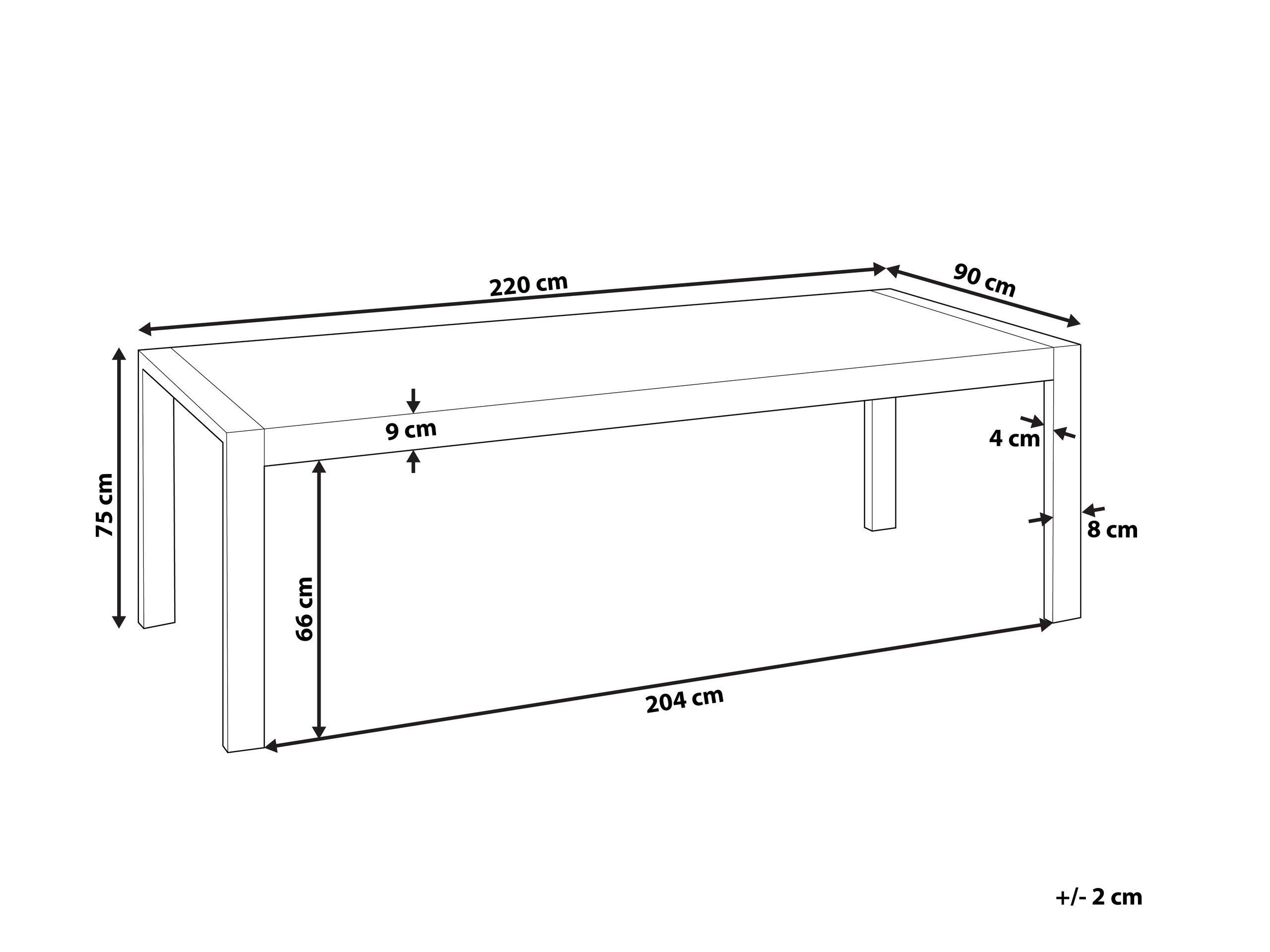 Beliani Tisch für 8 Personen aus MDF-Platte Industriell ARCTIC  