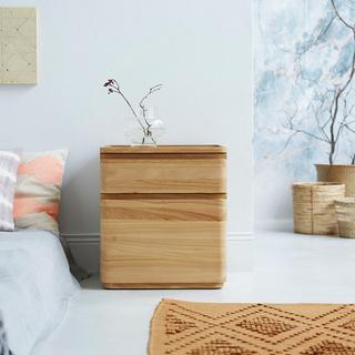 Tikamoon Nachttisch aus massivem Teakholz Nino  