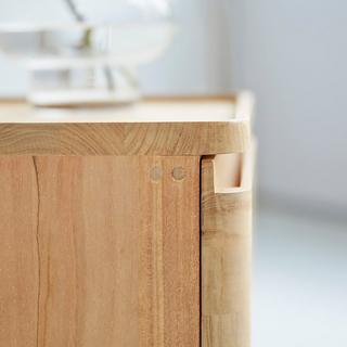 Tikamoon Nachttisch aus massivem Teakholz Nino  