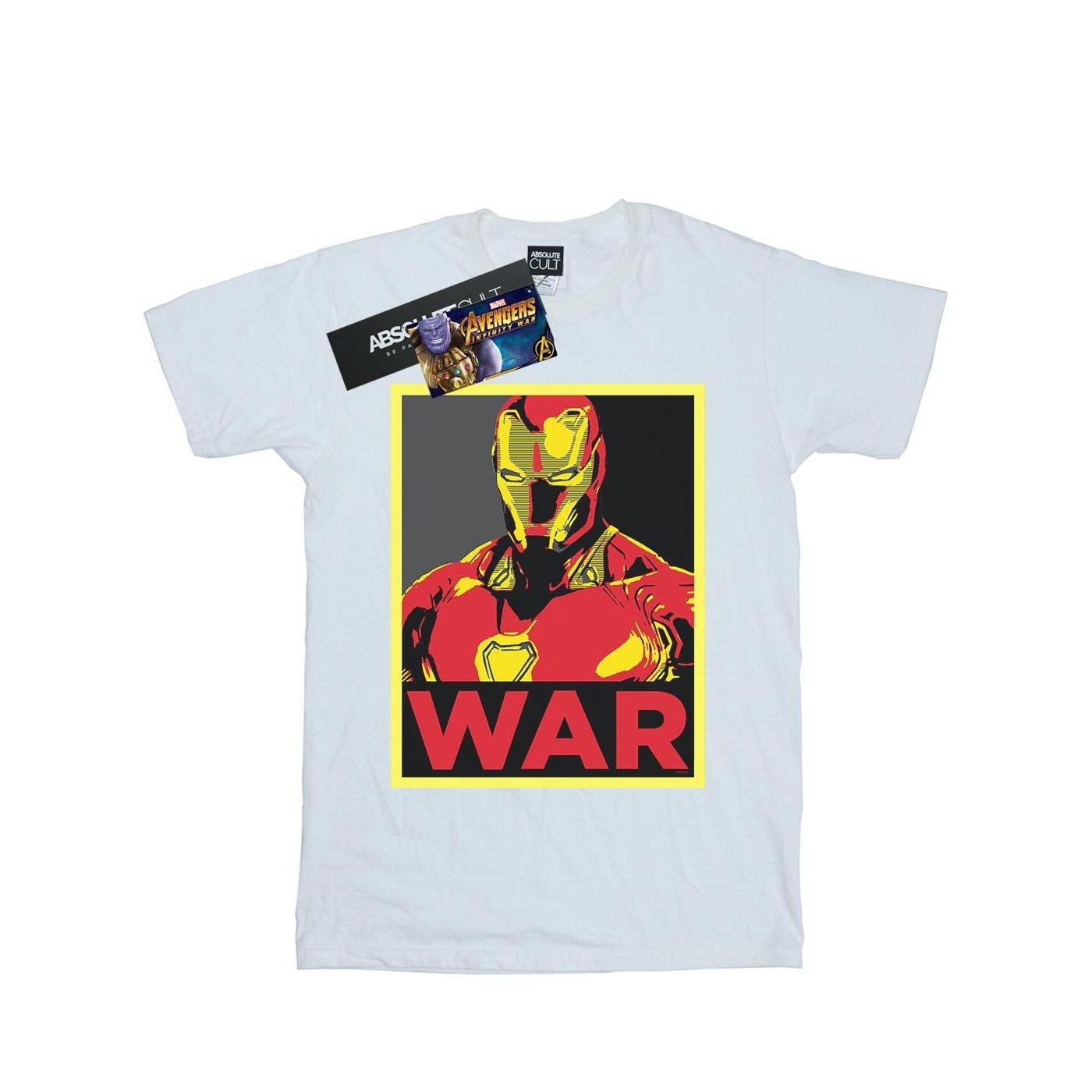 Image of Avengers Infinity War Iron Man War Tshirt Herren Weiss 4XL