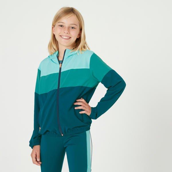 Image of DOMYOS Girls' Breathable Jacket - Green - 12-14A