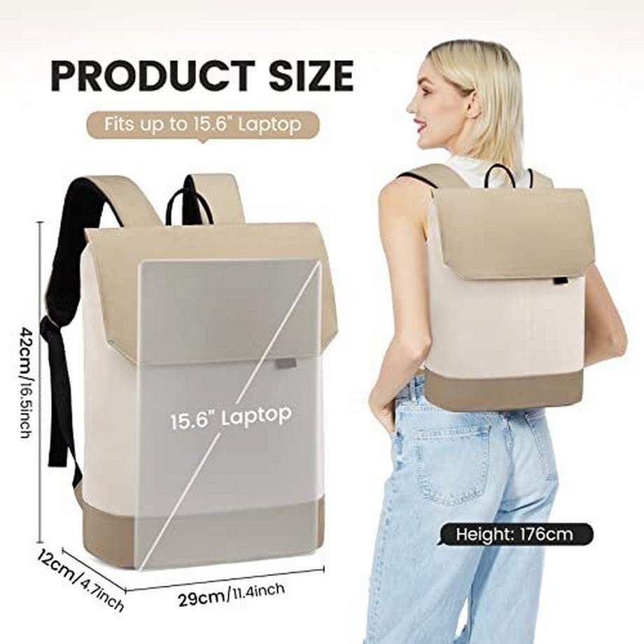Only-bags.store Teenager Schulrucksack 15.6 Zoll mit USB Ladeanschluss Laptopfach Anti-Diebstahl  