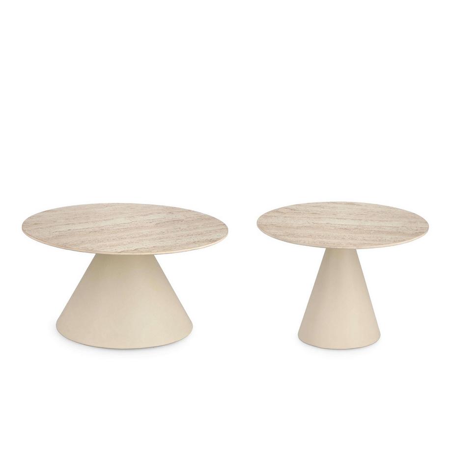 mutoni Tavolino rotondo Hardy (set di 2)  