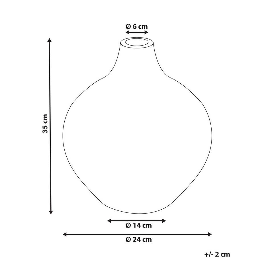 Beliani Vase décoratif en Terre cuite  KUALU  