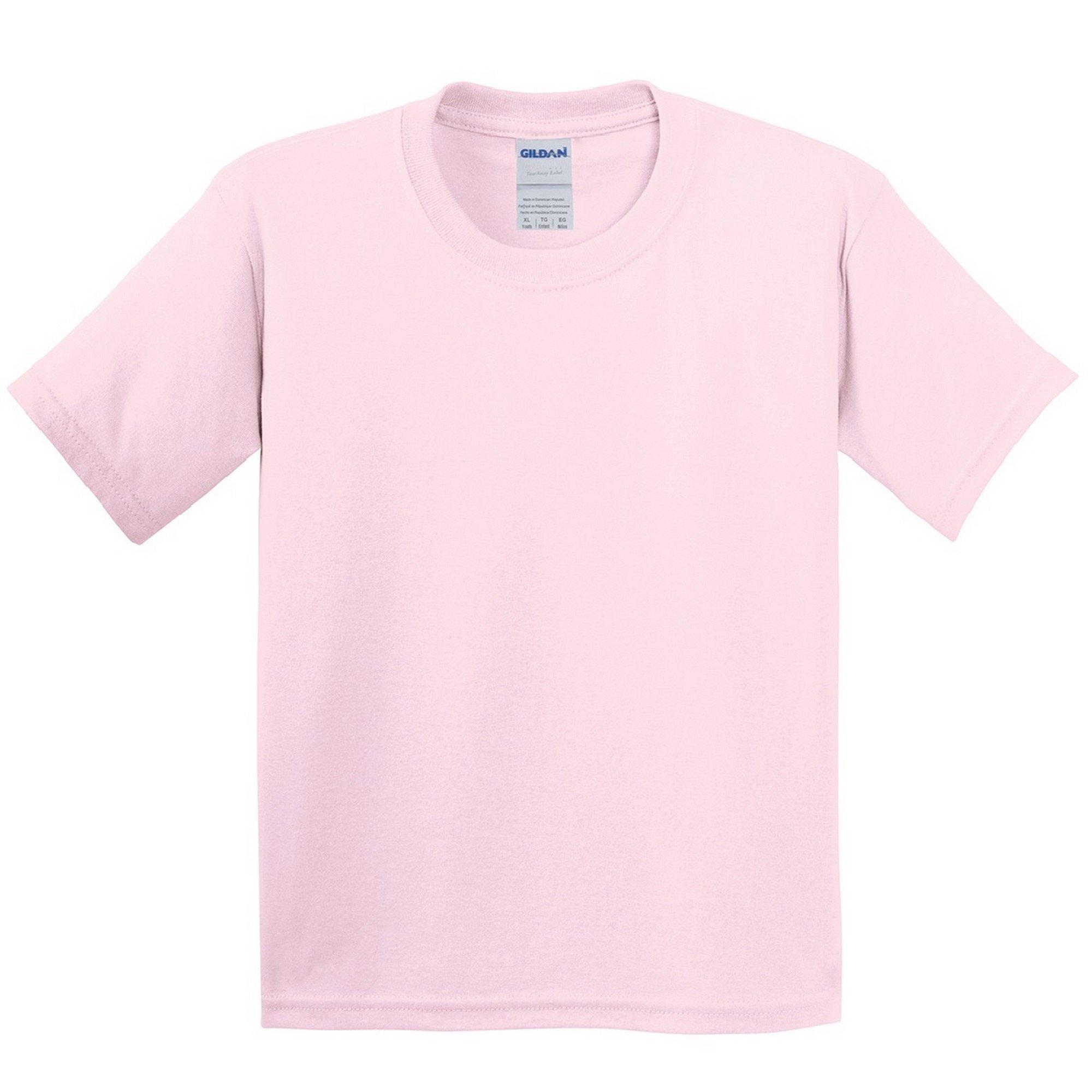 Image of Kinder Tshirt Mit Rundhalsausschnitt, Kurzärmlig Jungen Hellrosa XL