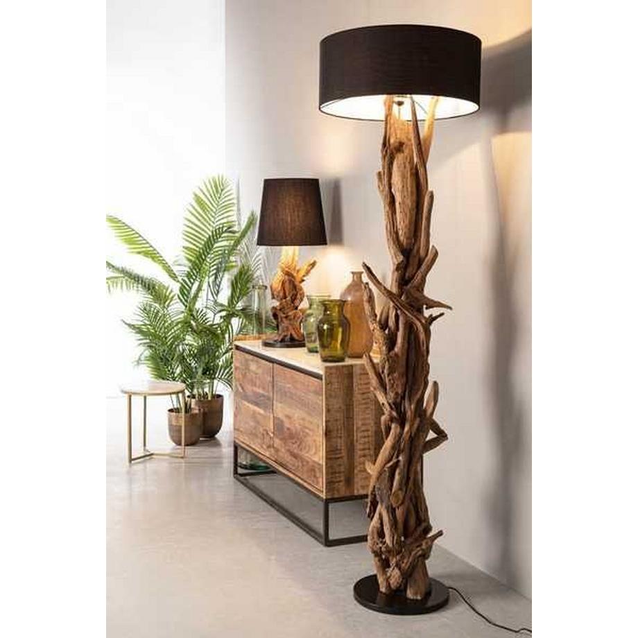 mutoni Lampada da terra Bluma nera altezza 180  