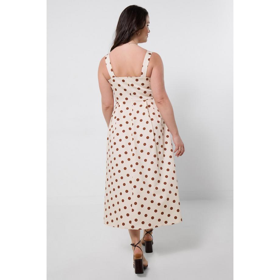Joe Browns Abito a pois con scollo quadrato e gonna plissettata  