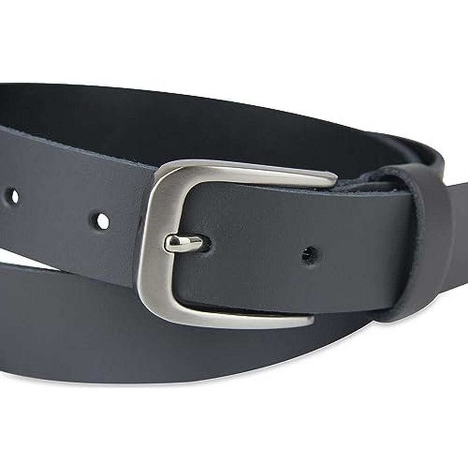 Only-bags.store Cintura in Pelle 3 cm Larga Grigio Scuro  