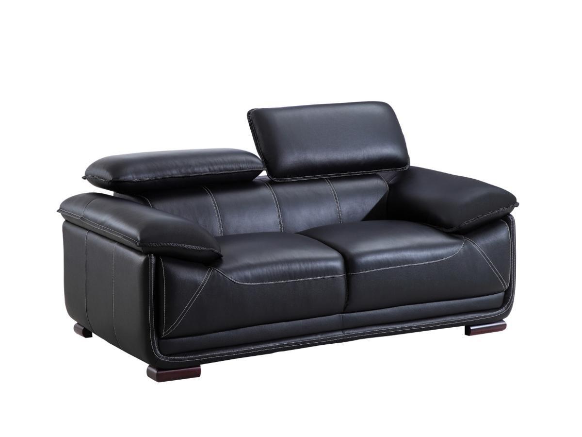 Vente-unique Ledersofa 2Sitzer MACELO  