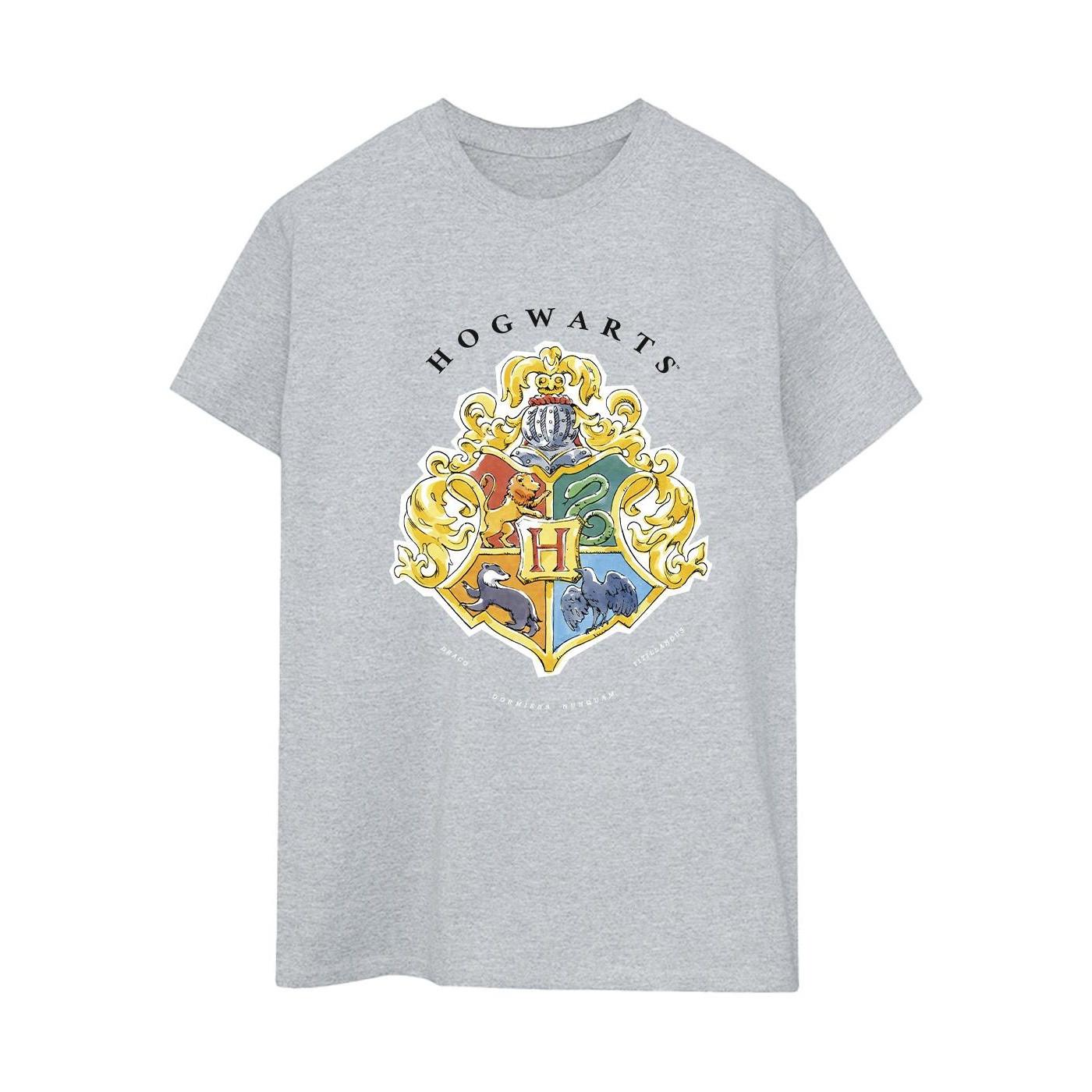 Image of Hogwarts School Emblem Tshirt Damen Grau 5XL