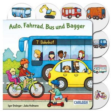 Auto, Fahrrad, Bus und Bagger Dolinger, Igor (Illustrationen) Gebundene Ausgabe 