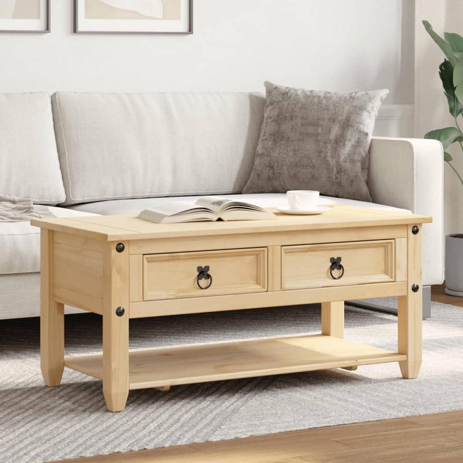 VidaXL Table basse bois de pin  