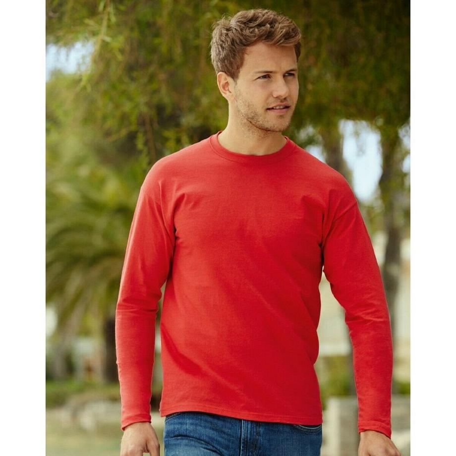 Fruit of the Loom Langarm Rundhals T-Shirt  