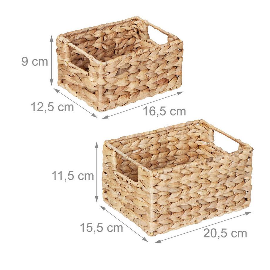 B2X Aufbewahrungskörbe-Set Wasserhyazinthe  