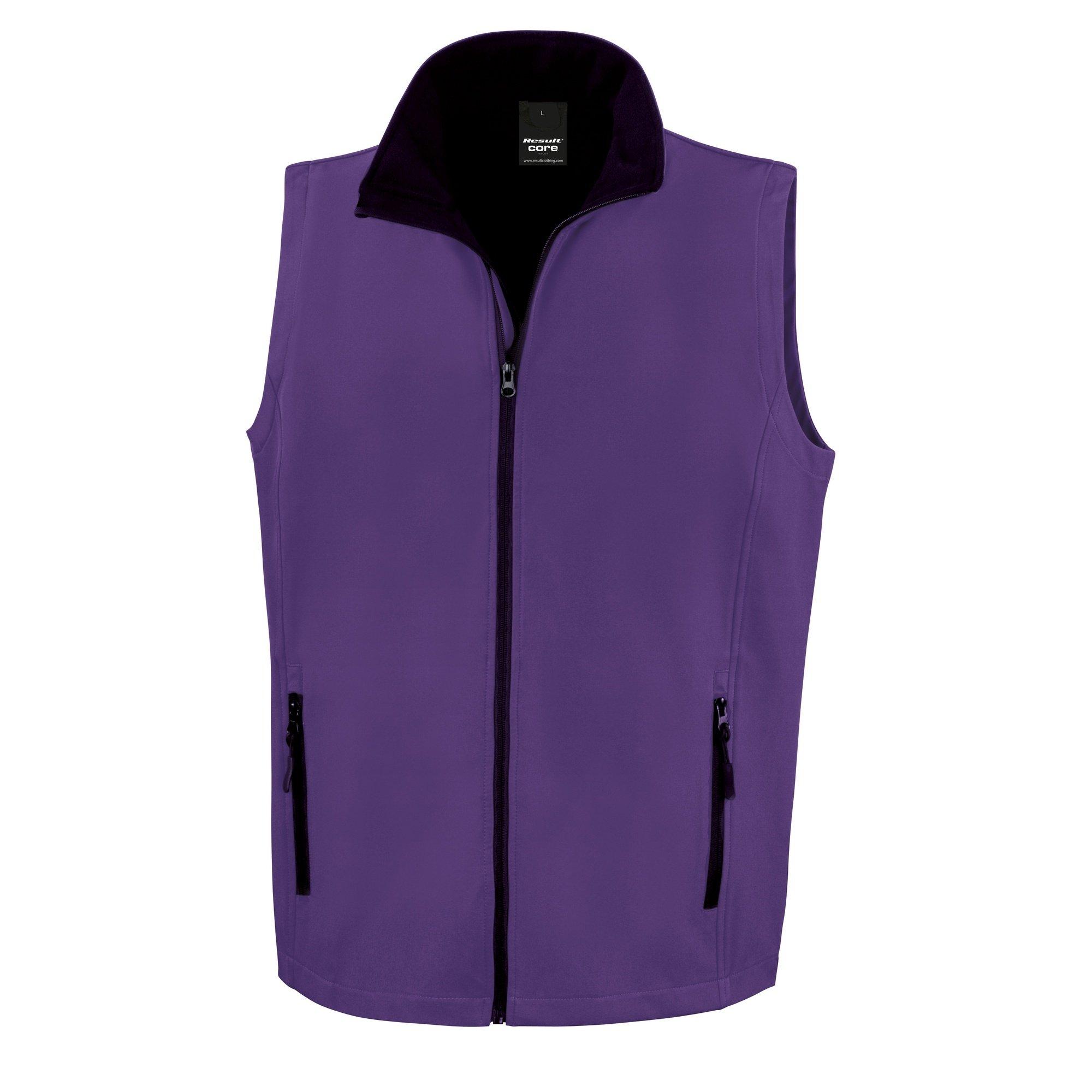 Image of Core Softshell Bodywarmer Gilet Herren Lila 4XL