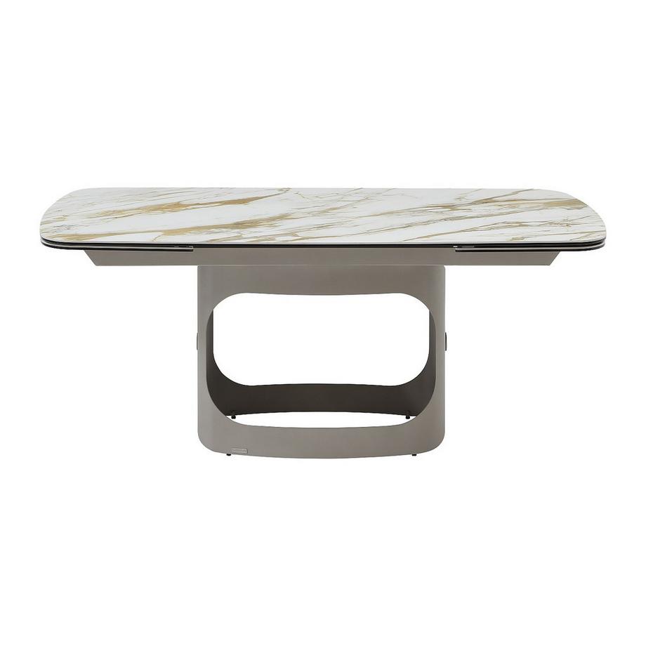 Vente-unique Table extensible verre trempé DAVULO  