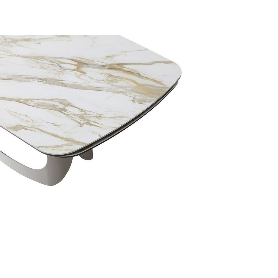 Vente-unique Table extensible verre trempé DAVULO  