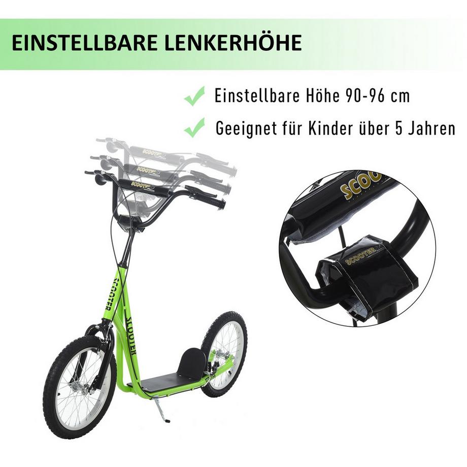 Northio  Kinderroller Scooter Tretroller Cityroller Kickscooter Roller Kinder Kickboard Mit Luftreifen Und Handbremse Scooter Kinder Ab 5 Jahre 16 Zoll 