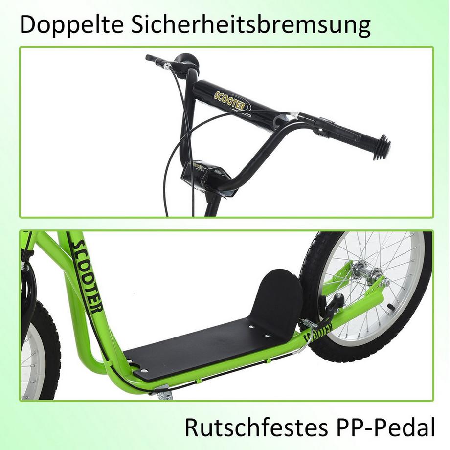 Northio  Kinderroller Scooter Tretroller Cityroller Kickscooter Roller Kinder Kickboard Mit Luftreifen Und Handbremse Scooter Kinder Ab 5 Jahre 16 Zoll 