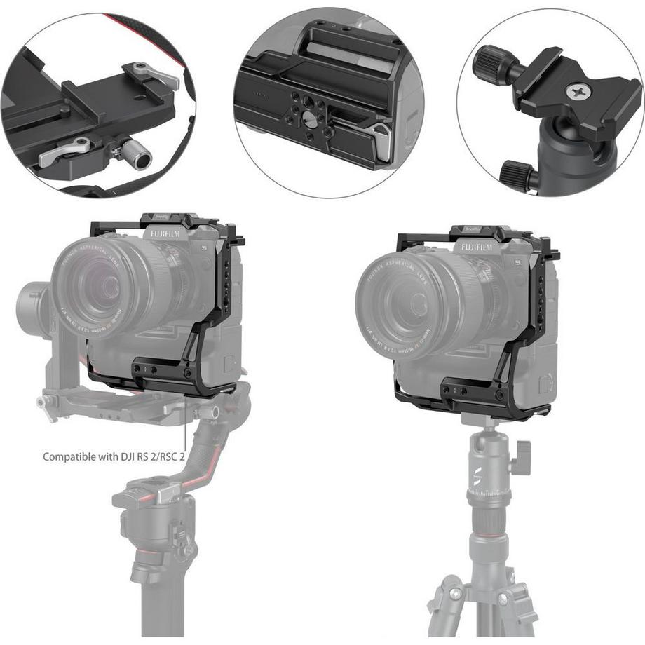 Smallrig  Cage pour Fujifilm X-H2S avec grip batterie 