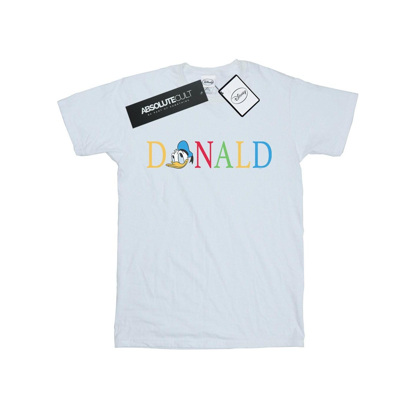 Image of Donald Duck Letters Tshirt Herren Weiss XL