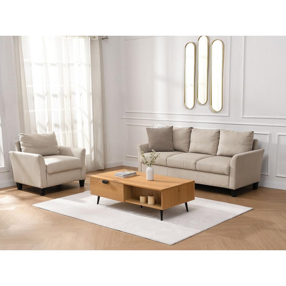 Vente-unique Couchttisch nicht ausziehbar SINOLO  