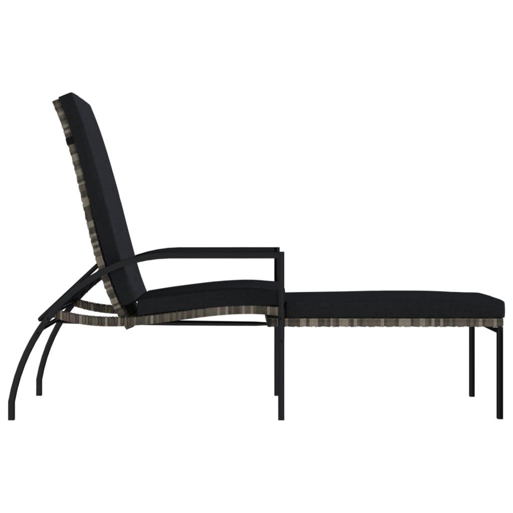 VidaXL Chaise longue rotin synthétique  