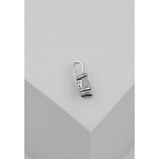 MUAU Schmuck  Solitär Anhänger 4-Griff-Fassung Weissgold 750 Diamant 0.25ct. 9x5mm 