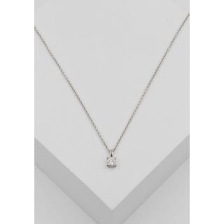 MUAU Schmuck  Solitär Anhänger 4-Griff-Fassung Weissgold 750 Diamant 0.25ct. 9x5mm 