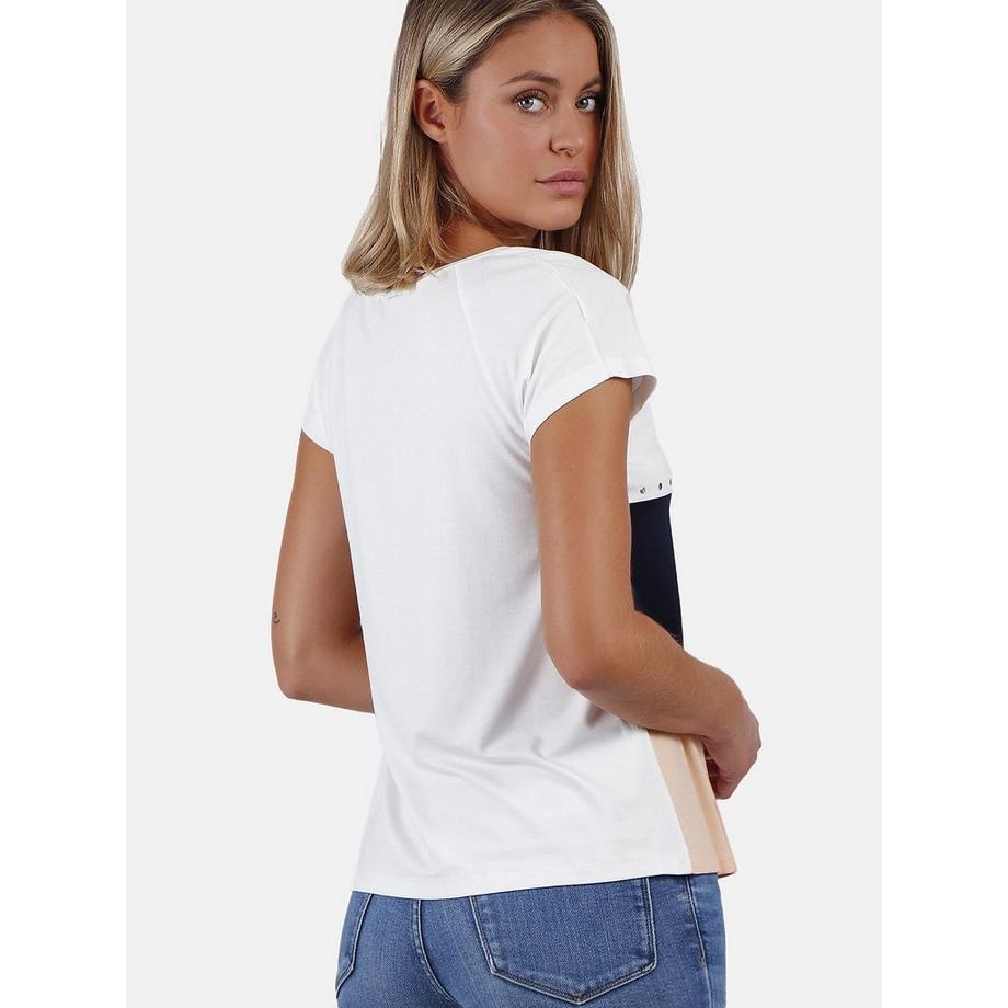 Admas Tricolor T-shirt Manches Courtes  