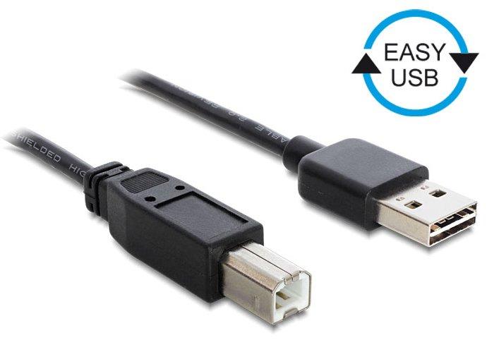 DeLock  3m USB 2.0 A - B m/m cavo USB USB A USB B Nero 