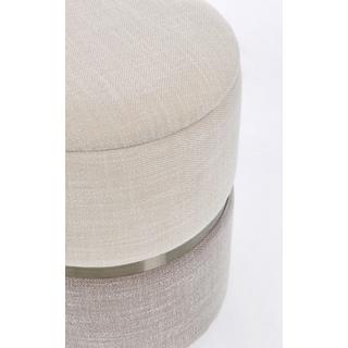 mutoni Pouf avec récipient Radinka blanc gris (lot de 2)  