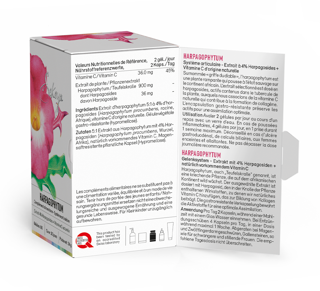 Sekoya Swiss  Harpagophytum (Teufelskralle) | Gegen Arthrose 