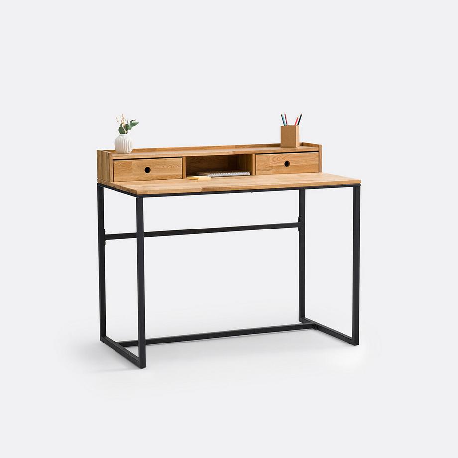 Schreibtisch aus Eiche und Furnier
