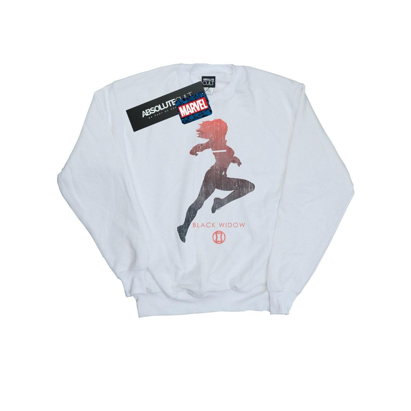 Image of Black Widow Silhouette Sweatshirt Mädchen Weiss 128