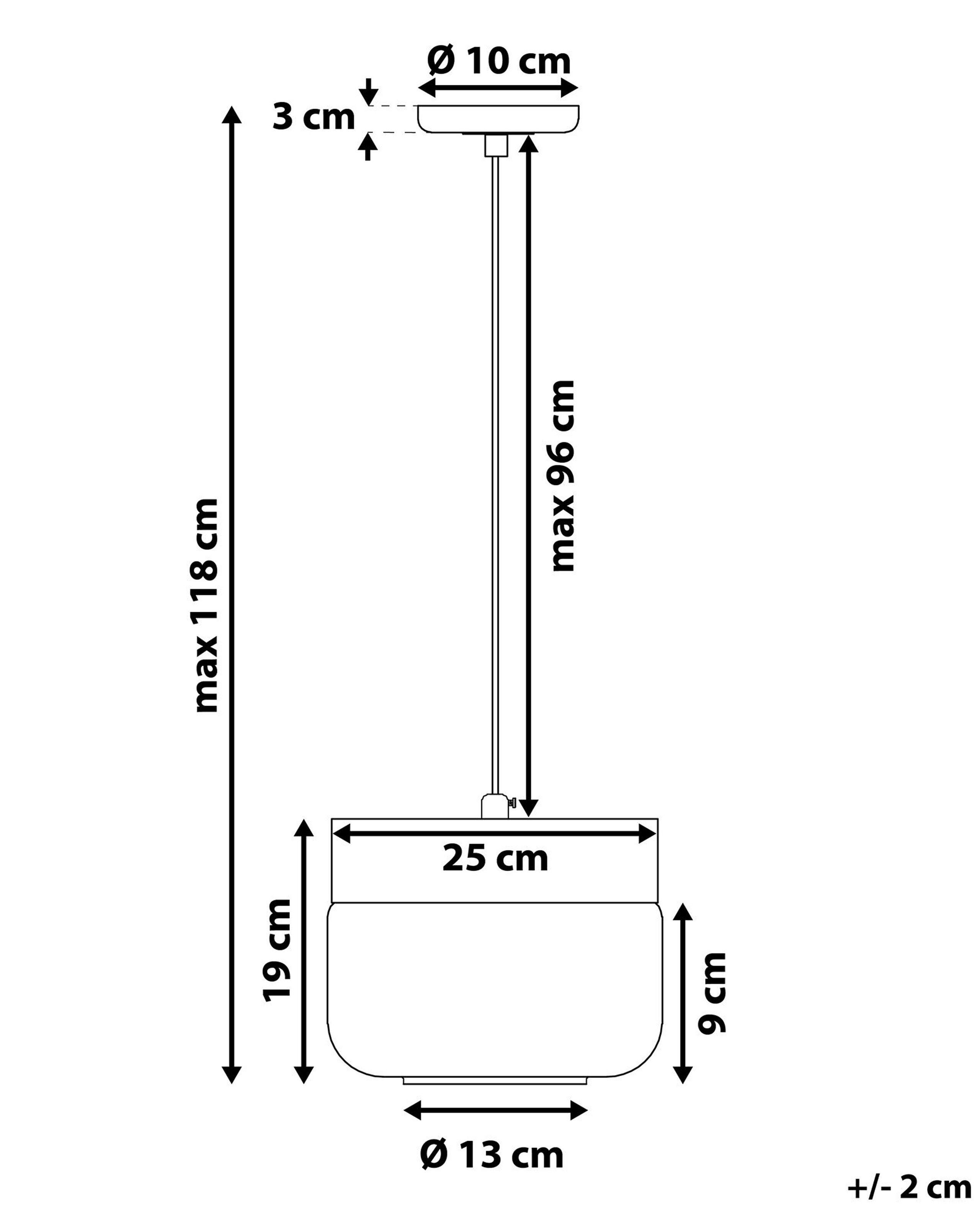 Beliani Lampe suspension en Verre Moderne MURRAY  