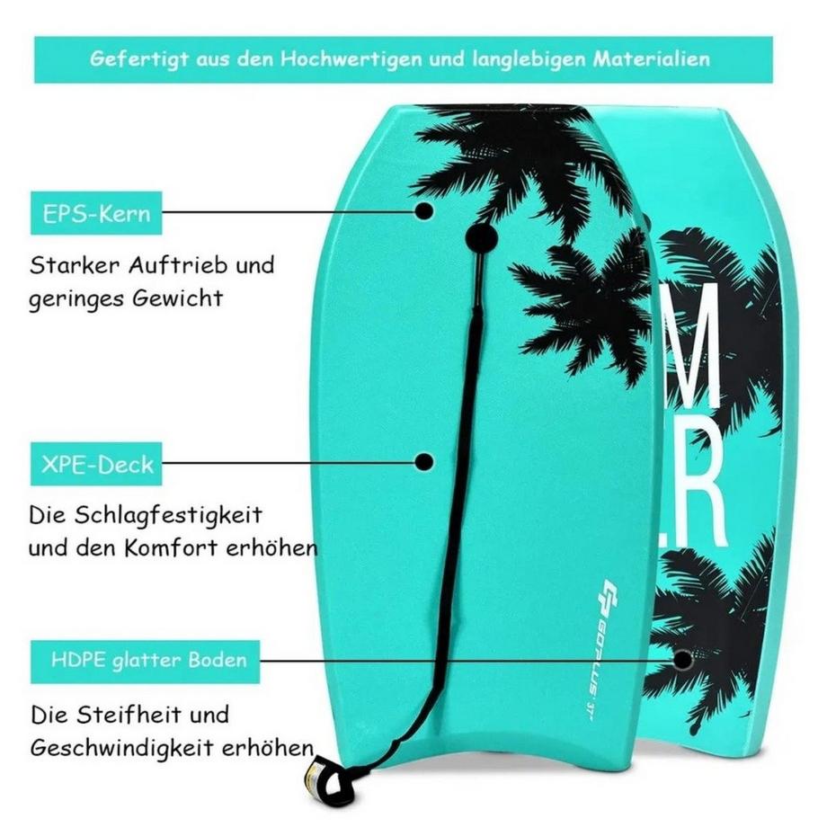 B2X  Bodyboard Surfboard Sup-Board Schwimmbrett Schwimmboard 94 x 47 x 5,5 cm Grün 