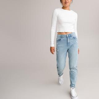 La Redoute Collections  T-shirt cropped en côtes 