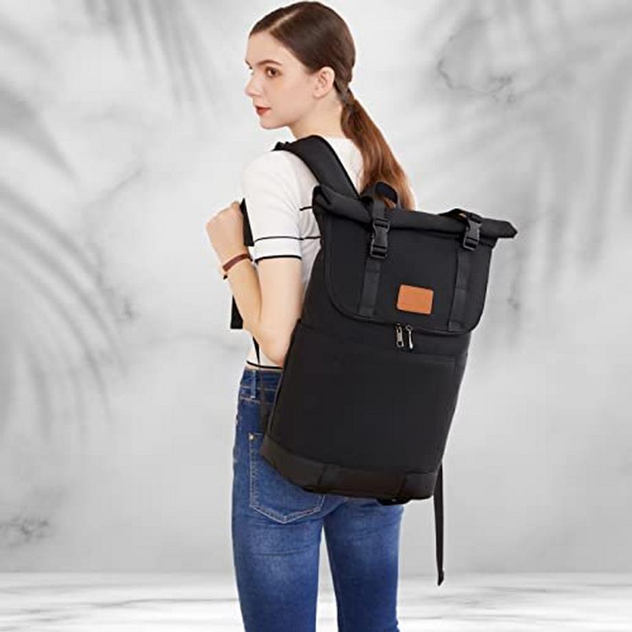 Only-bags.store Grande Zaino Rolltop per Laptop 19-26 Pollici  