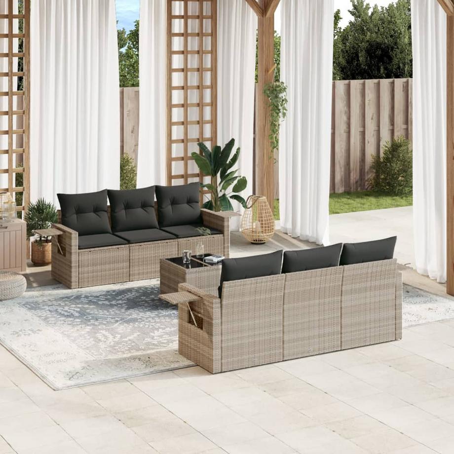 VidaXL set divano da giardino Polirattan  
